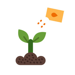 Seeding Flat Icon Design