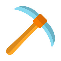 Pickaxe Flat Icon Design