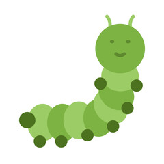 Caterpillar Flat Icon Design