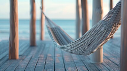 Serene Hammock Haven: Relaxing Retreat by the Ocean