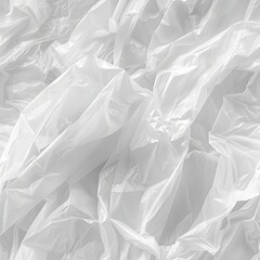 Fototapeta premium Crumpled Transparent Plastic Texture Background.