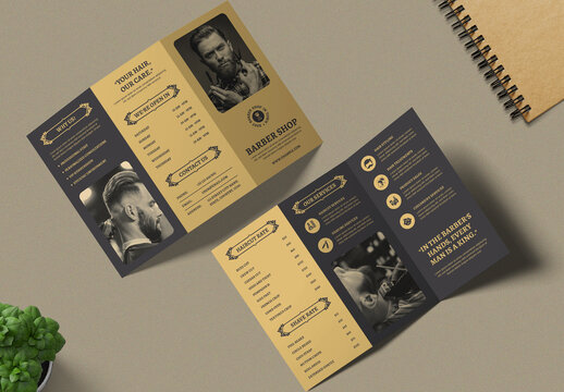 Barber Shop Trifold Brochure