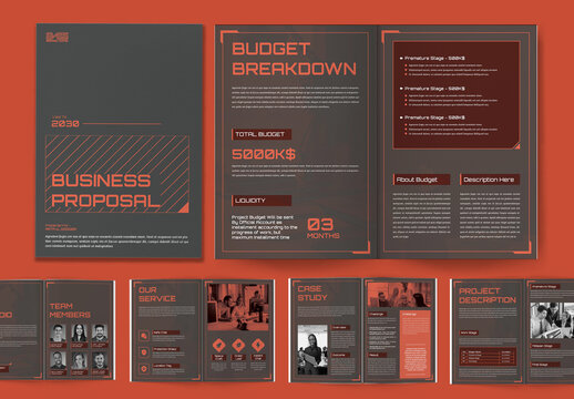 Business Proposal With Red Accent