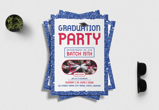 Graduation Party Flyer Template
