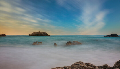 sunset on the beach