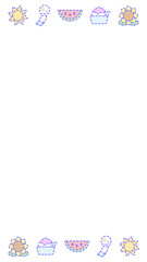 16:9 夏の日のフレーム⭐︎PNG