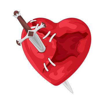recommend clip art: Illustration of broken heart 