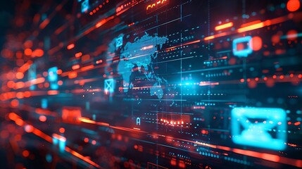 Security monitoring threat protection on the network protection data from spam virus by notification in internet email letter junk or trash mail and compromised information Cybersecuri : Generative AI