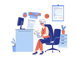 business person working on laptop