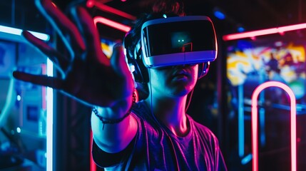 Obraz premium Merging Worlds: Exploring How the Digital and Physical Worlds Intersect