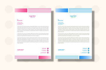 Modern and clean corporate letterhead design