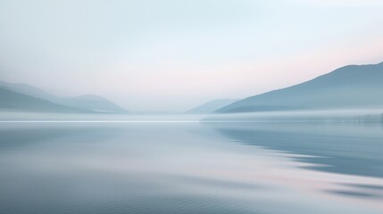 misty morning on the lake