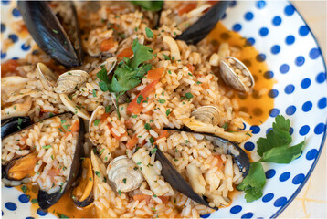 Traditional Spanish Seafood Paella

