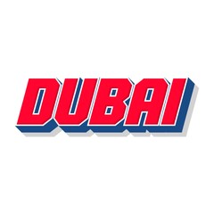 3D Dubai text poster art