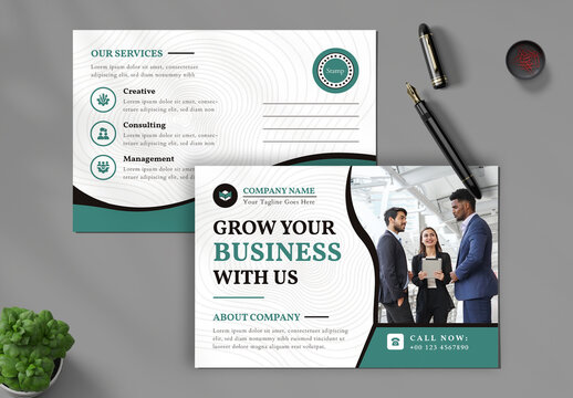 Corporate Business Post Card Template