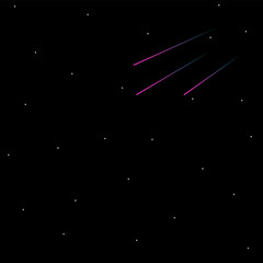 Stellar cosmic pattern with stars. Starry universe pattern with glowing stars and comets. Night blue sky starry blue sky star pattern background, starry sky, cosmos background. Vector.