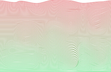 Dark abstract background with glowing wave. Modern gradient with smooth wavy lines. Futuristic technology concept. Vector illustration on white background