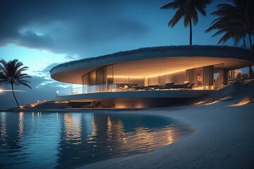 Fototapeta premium resort at night