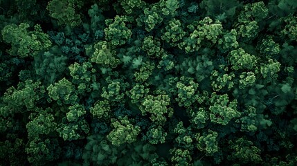 Aerial view of forestecosystem and healthy environment Texture of green tree forest : Generative AI