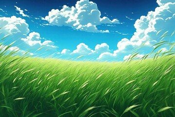 Obraz premium grass and sky