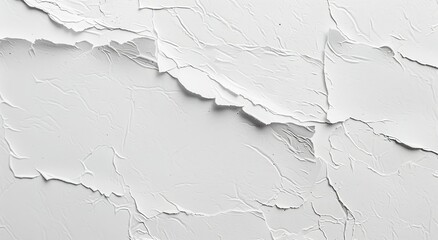 White Cracked Paper Texture Background.