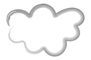 Cloud. Sketch. Hand drawn watercolor drawing. Vector illustration. Outline on isolated white background. Celestial object. Cumulus cloud. Doodle style. Idea for web design.