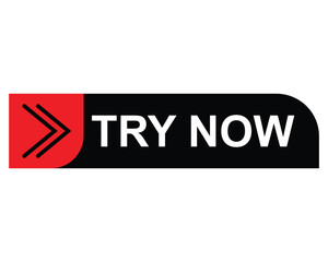 Fototapeta premium Try Now Text In Red Rectangle Shape For Information 
