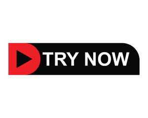 Try Now Text In Red Rectangle Shape For Information 
