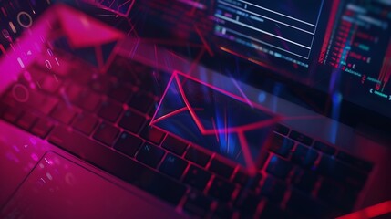 cyber crime phishing mail  security awareness to protect important data hacking : Generative AI