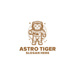 Astro tiger logo vector illustration