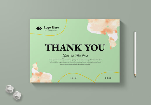 Thank You Card Template