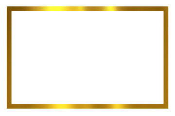 luxury Gold frame border transparent png or isolated on white. Textured golden border for poster, banner, greeting, card, book, print & publication design.