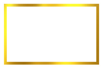 luxury Gold frame border transparent png or isolated on white. Textured golden border for poster, banner, greeting, card, book, print & publication design.