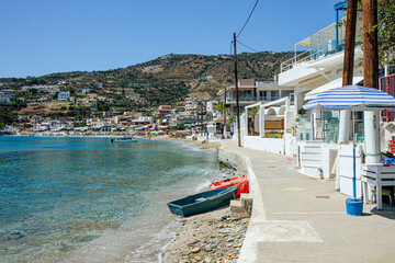 Small village of Agia Pelagia on island of Crete in Greece.