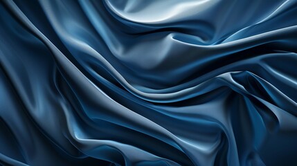 Obraz premium A blue fabric with a wave pattern