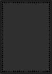 Black frame ornamental decorative luxurious frame border design vector dark theme background