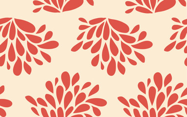 abstract floral seamless pattern vintage retro style color leaves shape ornamental decorative fabric, textile paper print