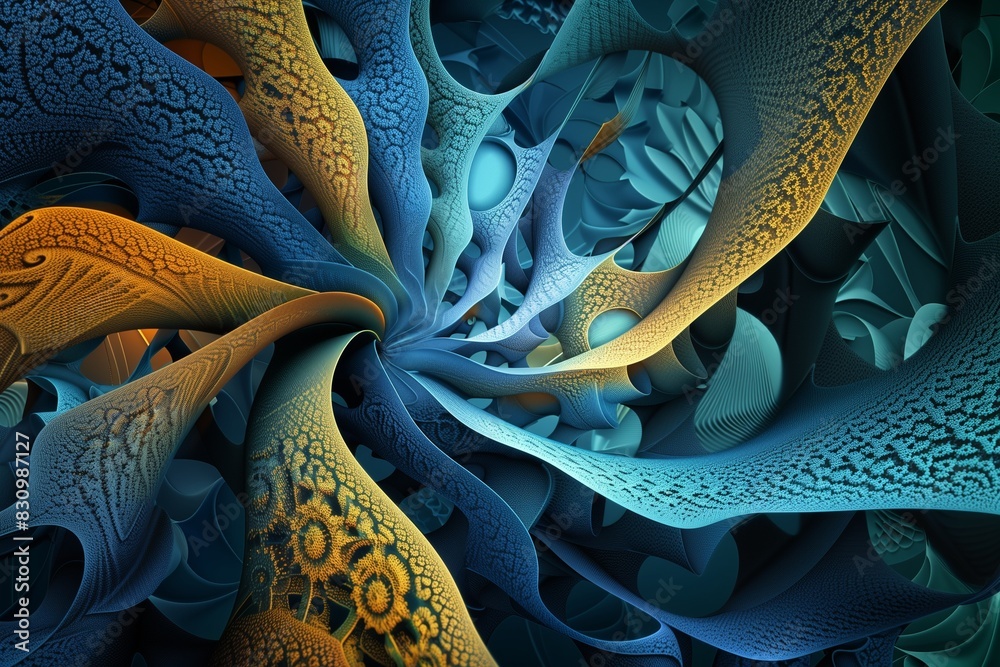 Sticker abstract colorful 3d background by generative ai