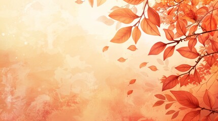 Beautiful autumn nature background with vibrant shades of orange for seasonal concepts and designs