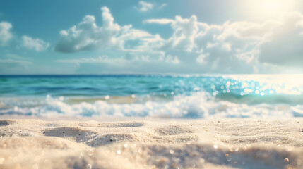 Obraz premium Beautiful Summer Beach with Blue Sky