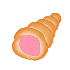 Cream Horn Strawberry.