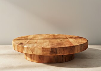 Empty beautiful wood tabletop counter on interior in clean and bright background.