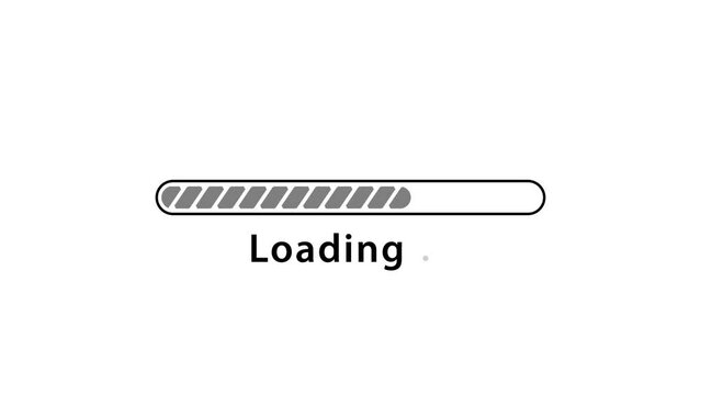 round bar strip with border for loading animation video , footage of motion graphic animated 2d vector illustration design