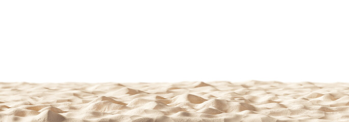Fototapeta premium Sand beach isolated on white background Tropical summer 3D render