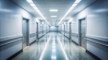 Obraz premium blue corridor in hospital