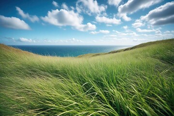 grass and blue sky