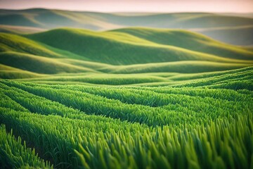 green rice field