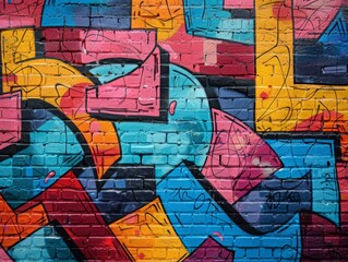 Bold Graffiti-Style Mural of Community Painting Event

