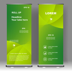 Business Roll up banner vertical template design, for brochure, business, flyer, infographics. modern x-banner and flag-banner advertising. vector illustration	