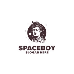 Space man logo vector illustration